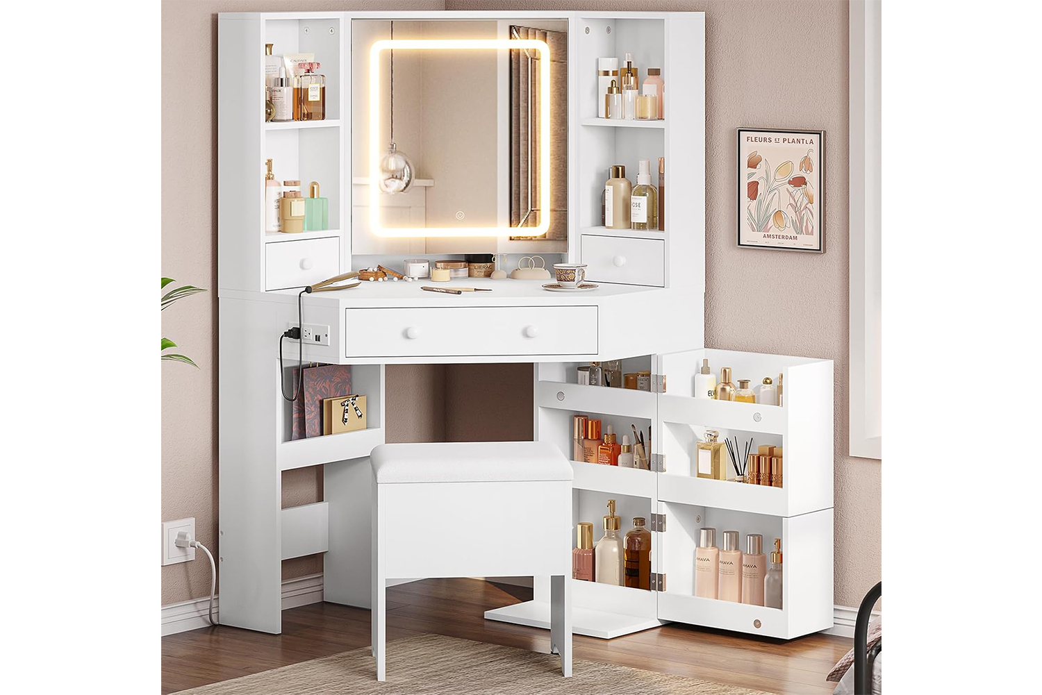 Compare Corner Vanity Desks: Find the Perfect Fit for Your Space
