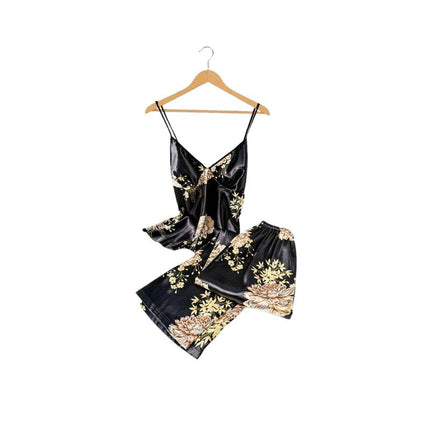 LuxeBloom Satin Set