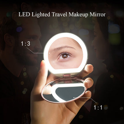 the Go-Mirror: The Portable Smart Makeup Mirror with LED Design