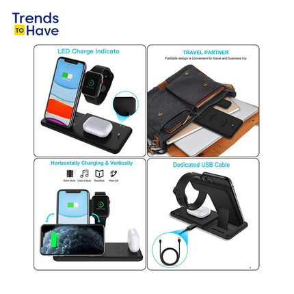 Fast-Charge 4-in-1" Wireless Charger Stand