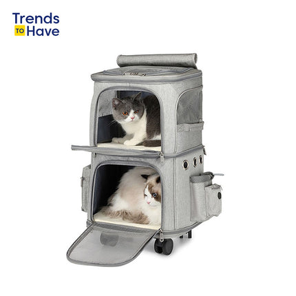El carrito para mascotas de doble capa