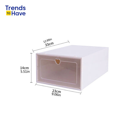 The Stor-Ease Foldable Plastic Shoe Organizer 6pcs/Set